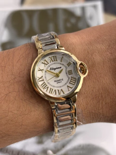 Relógio Prata e Dourado