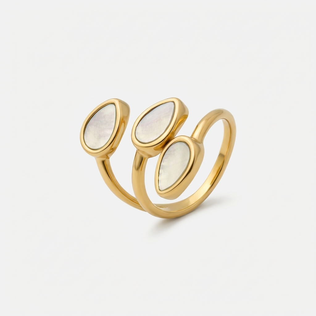 ANEL FLOWER DOURADO N 20