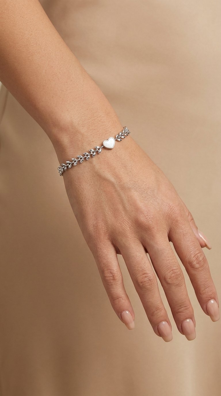 PULSEIRA CORAÇÃO PEROLADO