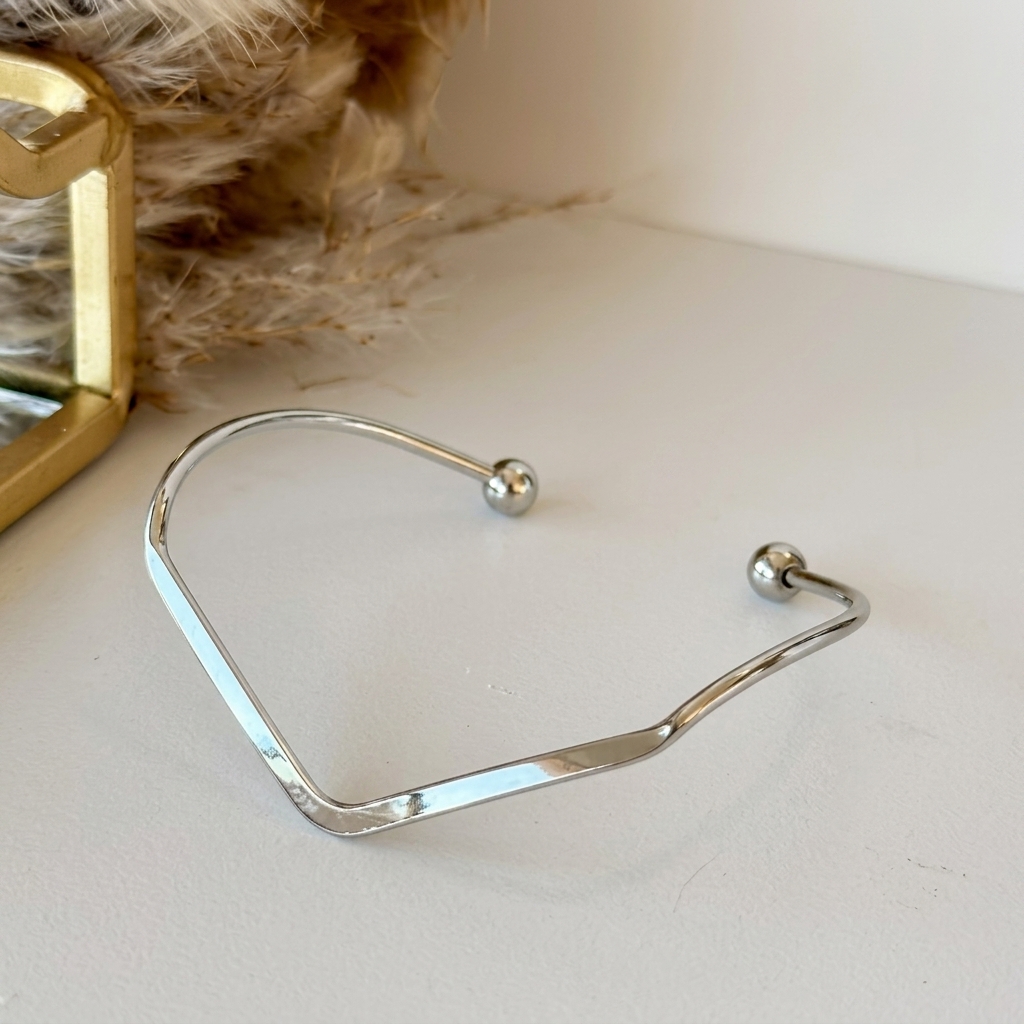 Bracelete Linear Prata - Aço Inox