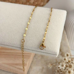 Pulseira chapinhas torcidas em aço inoxidável